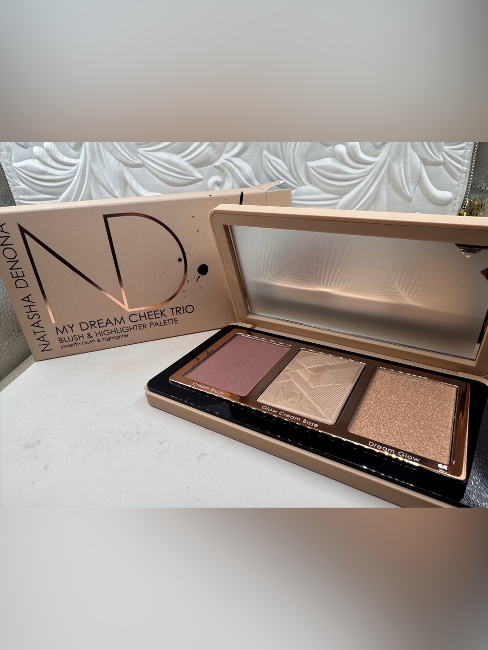 Natasha denona my dream cheek trio blush & highlighter palette